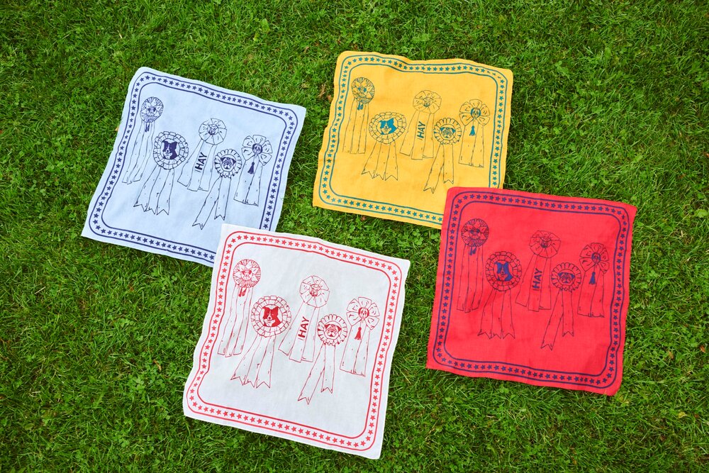 Hundetørklæde - off-white/rød